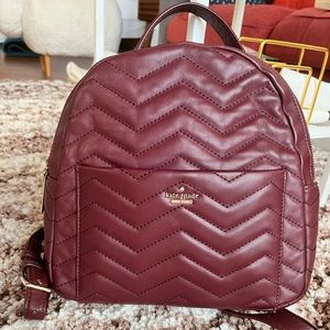 Kate Spade Reese Park Ethel Leather Backpack Cherrywood
